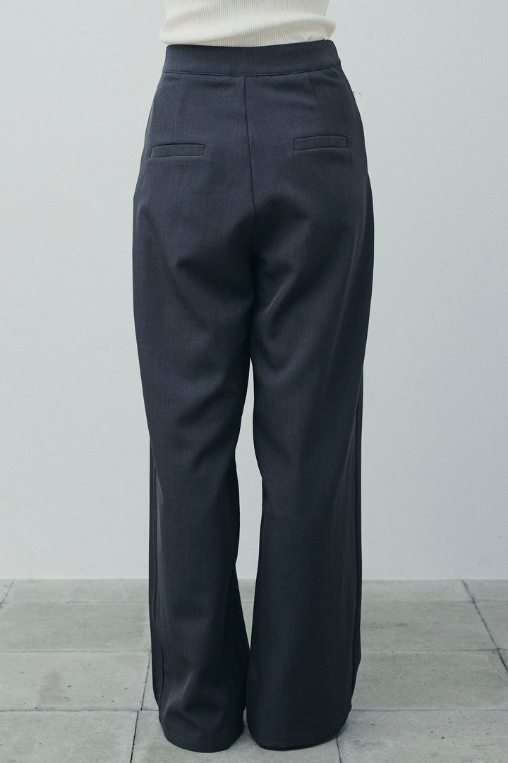 [予約/SET]フリンジニットタンク+フロントクロスデザインワイドパンツ(2set)