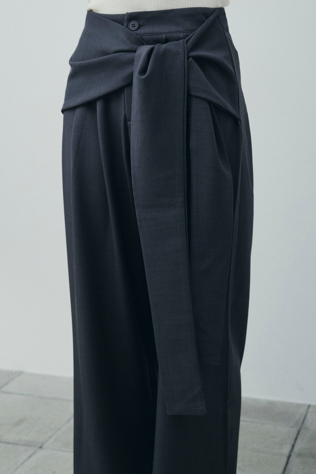 [予約/SET]フリンジニットタンク+フロントクロスデザインワイドパンツ(2set)