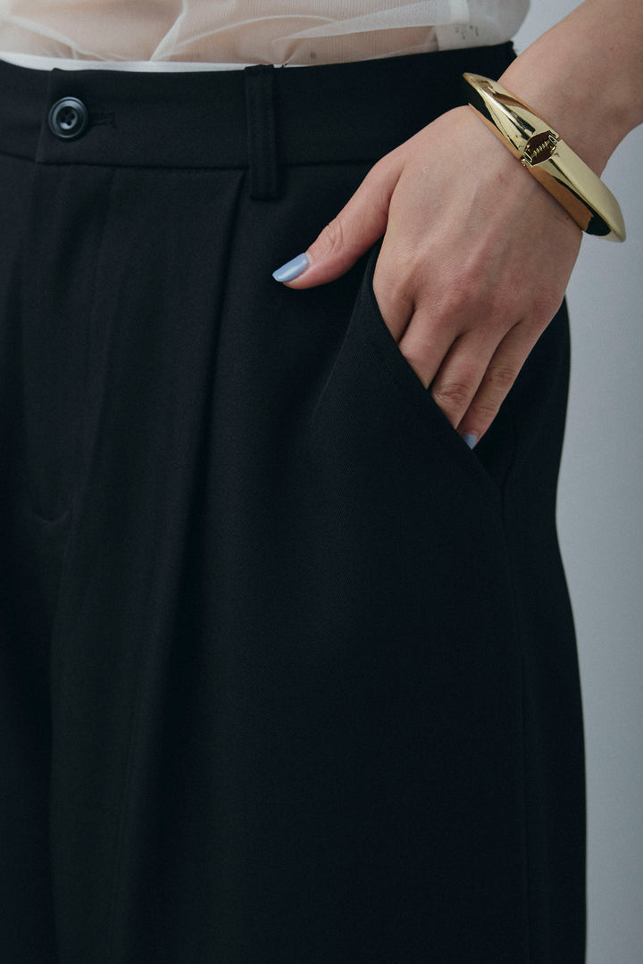 [予約/SET]ドロストシアーブルゾン+ラップ巻きストレートパンツ(2set)