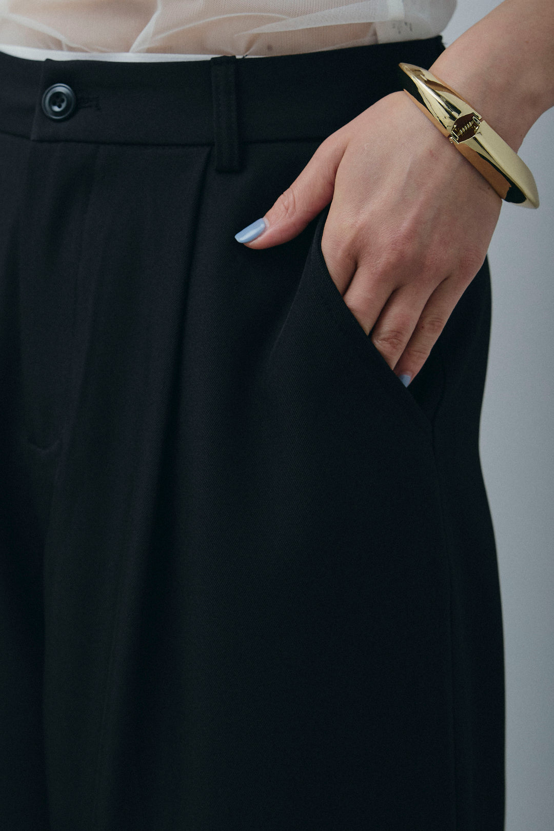 [予約]ラップ巻きストレートパンツ