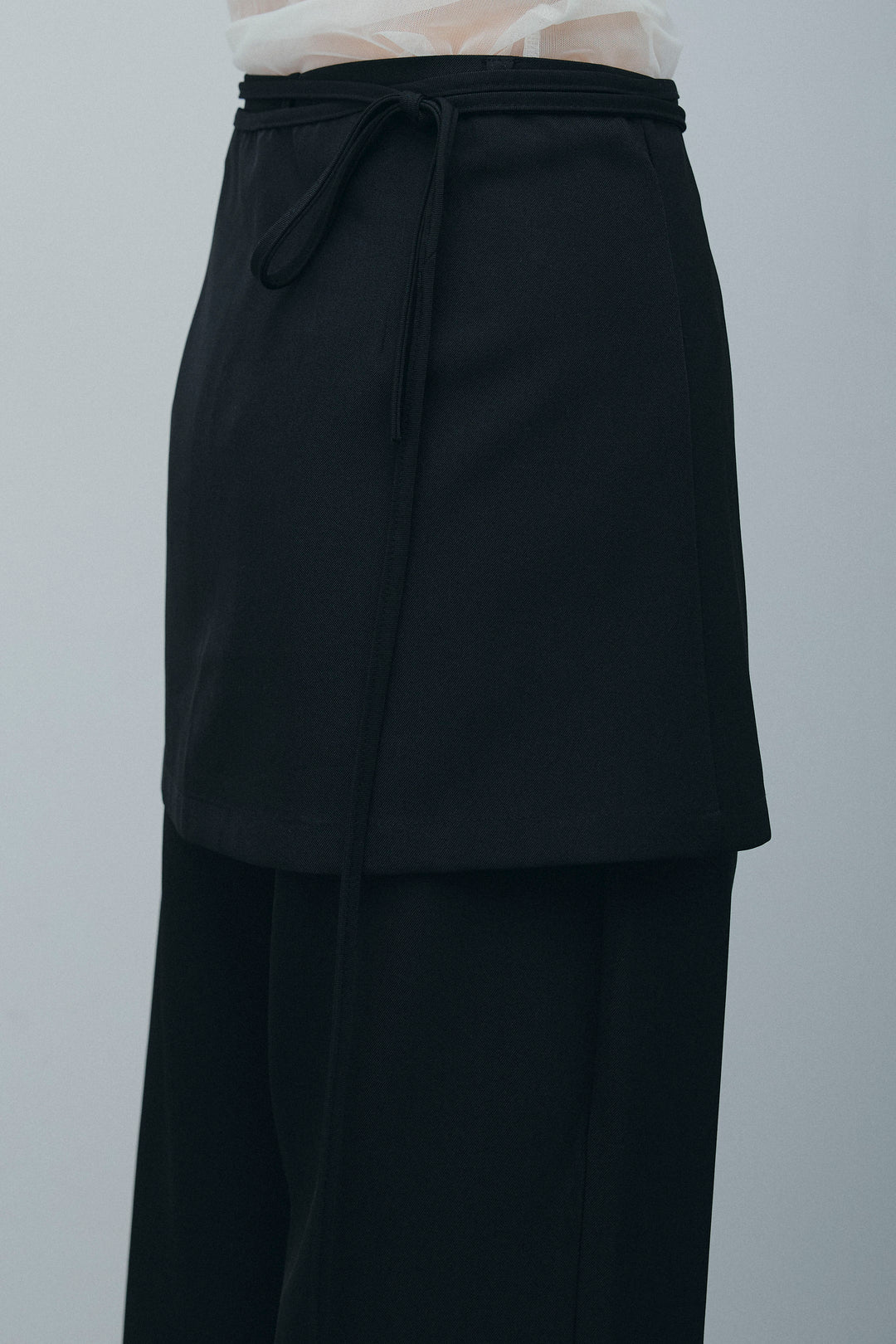 [予約]ラップ巻きストレートパンツ