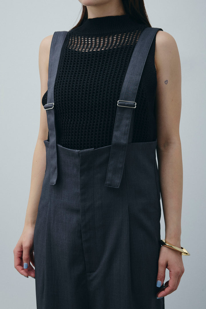 [予約]ハイウエストワイドサロペット