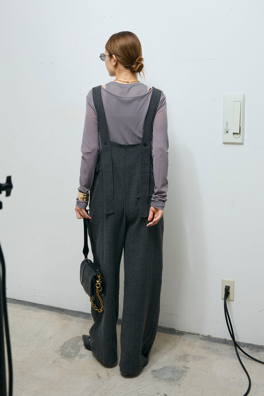 [予約/SET]レイヤードトップス+ストライプコンビネゾン(2set)