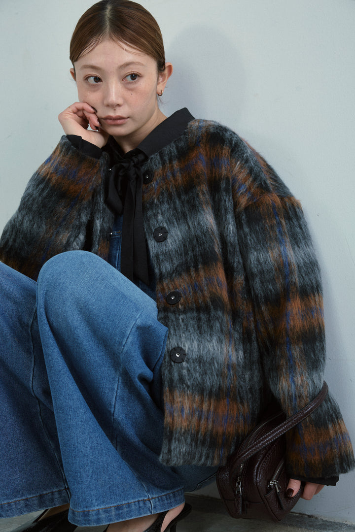 [予約]ミックスシャギーチェックJK