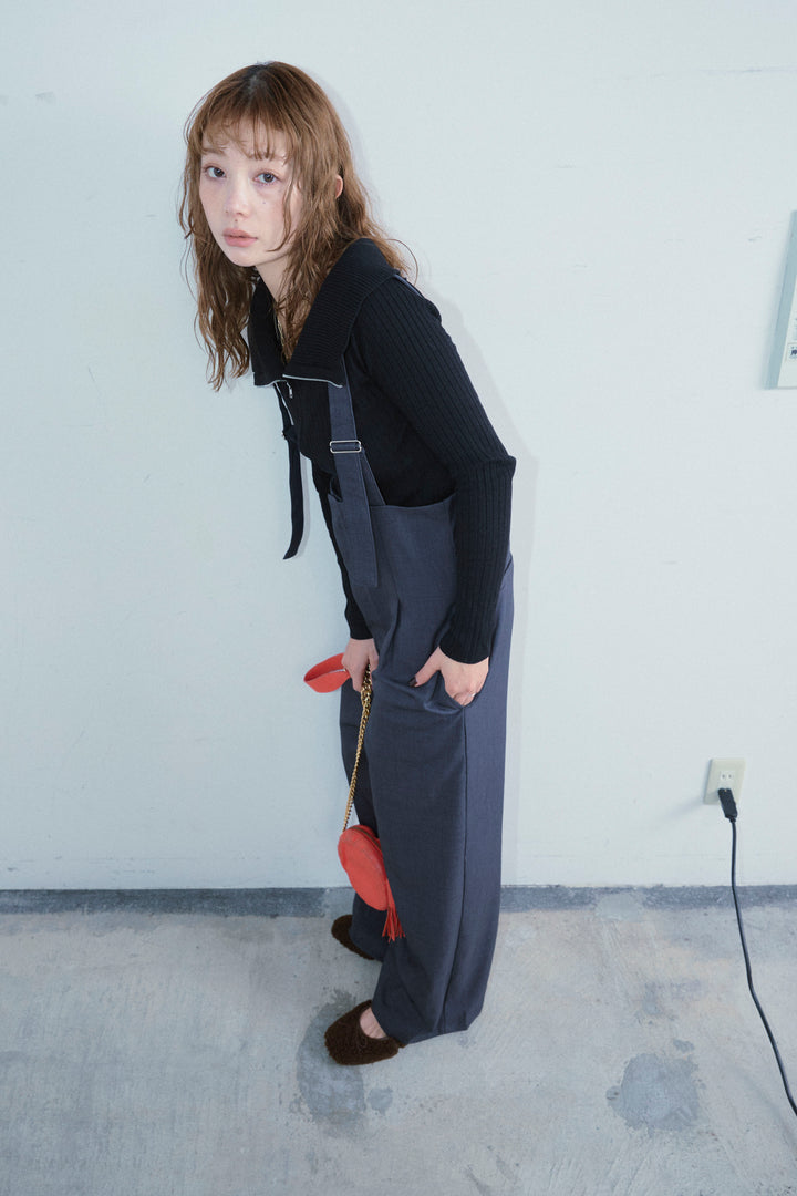 [予約]ハイウエストワイドサロペット