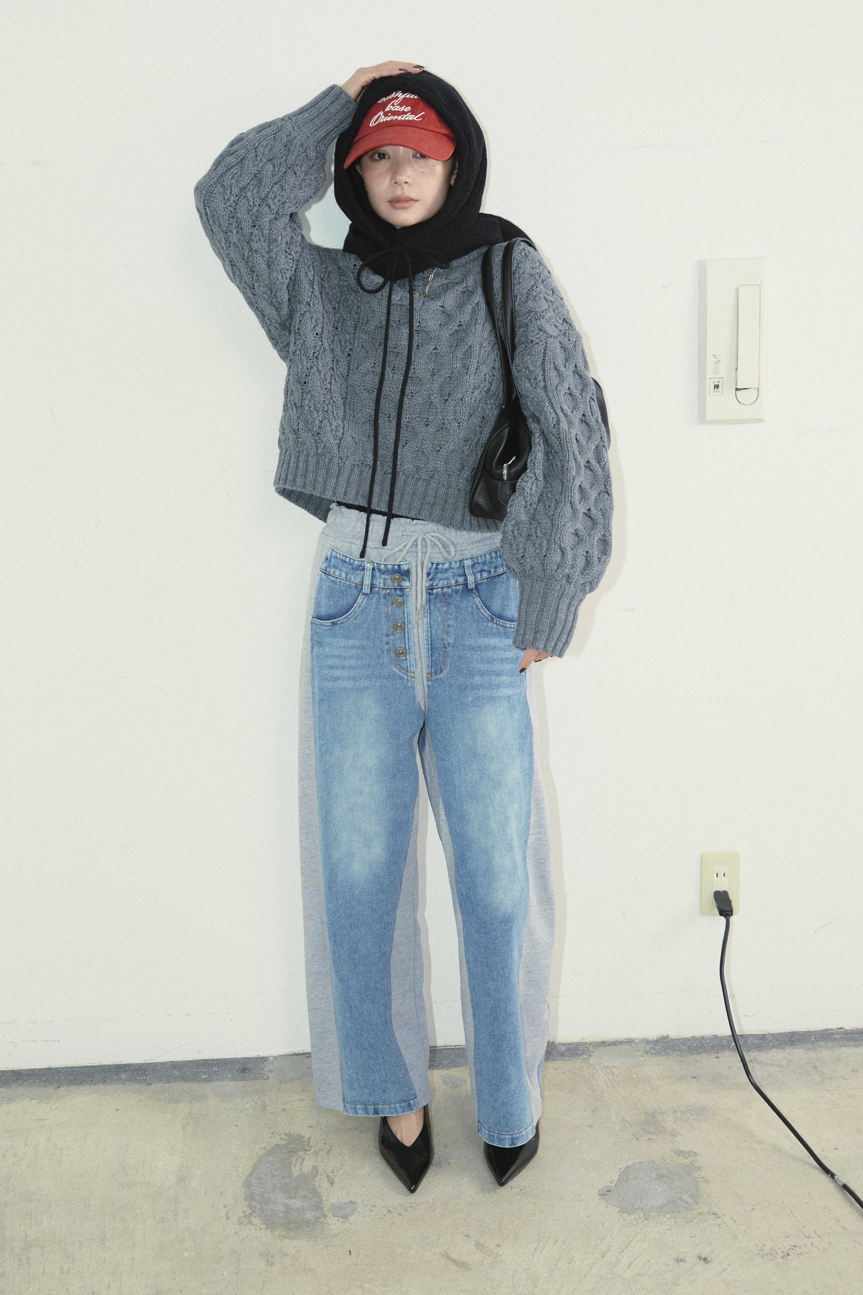 予約]スウェット切り替えデニムパンツ – IAMALPHA