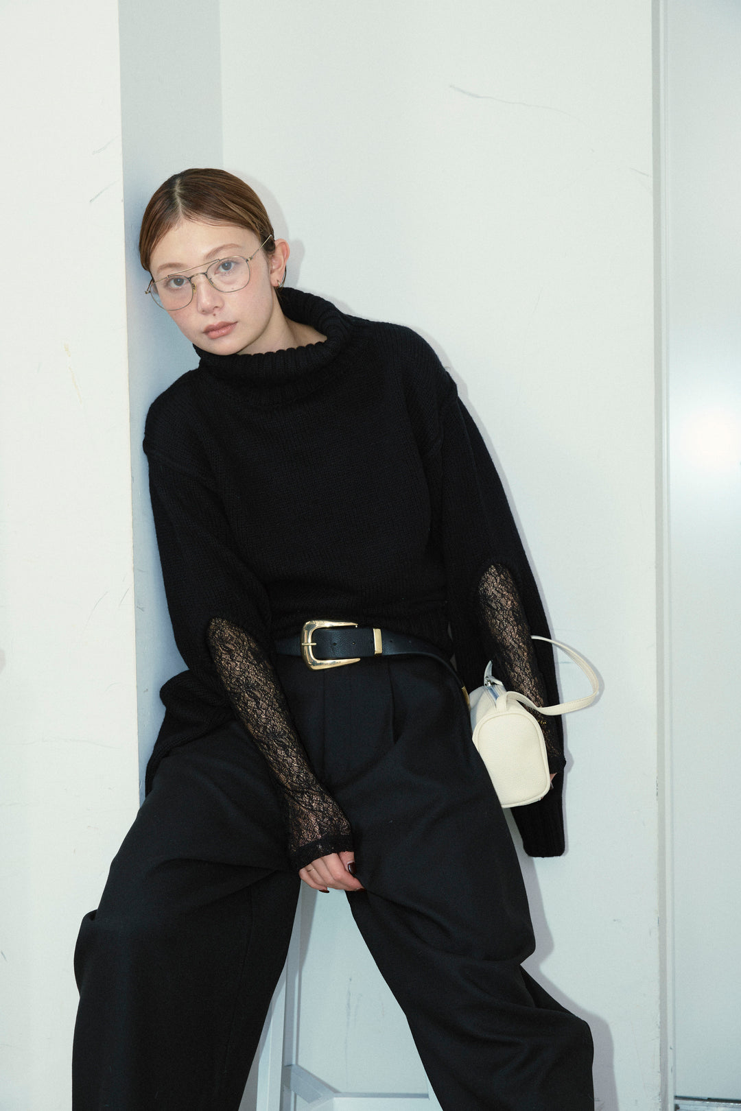 [予約]エルボーホールニット