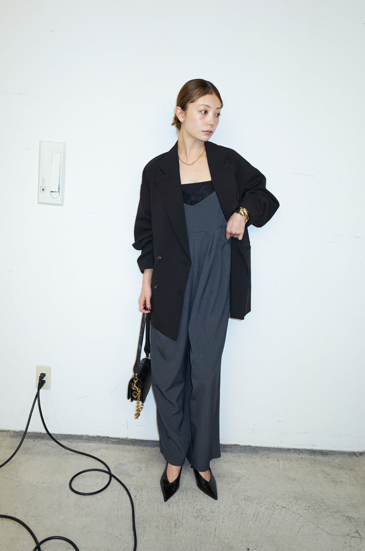 [予約/SET]ハイブリッドジャケット+レースキャミオールインワン(2set)