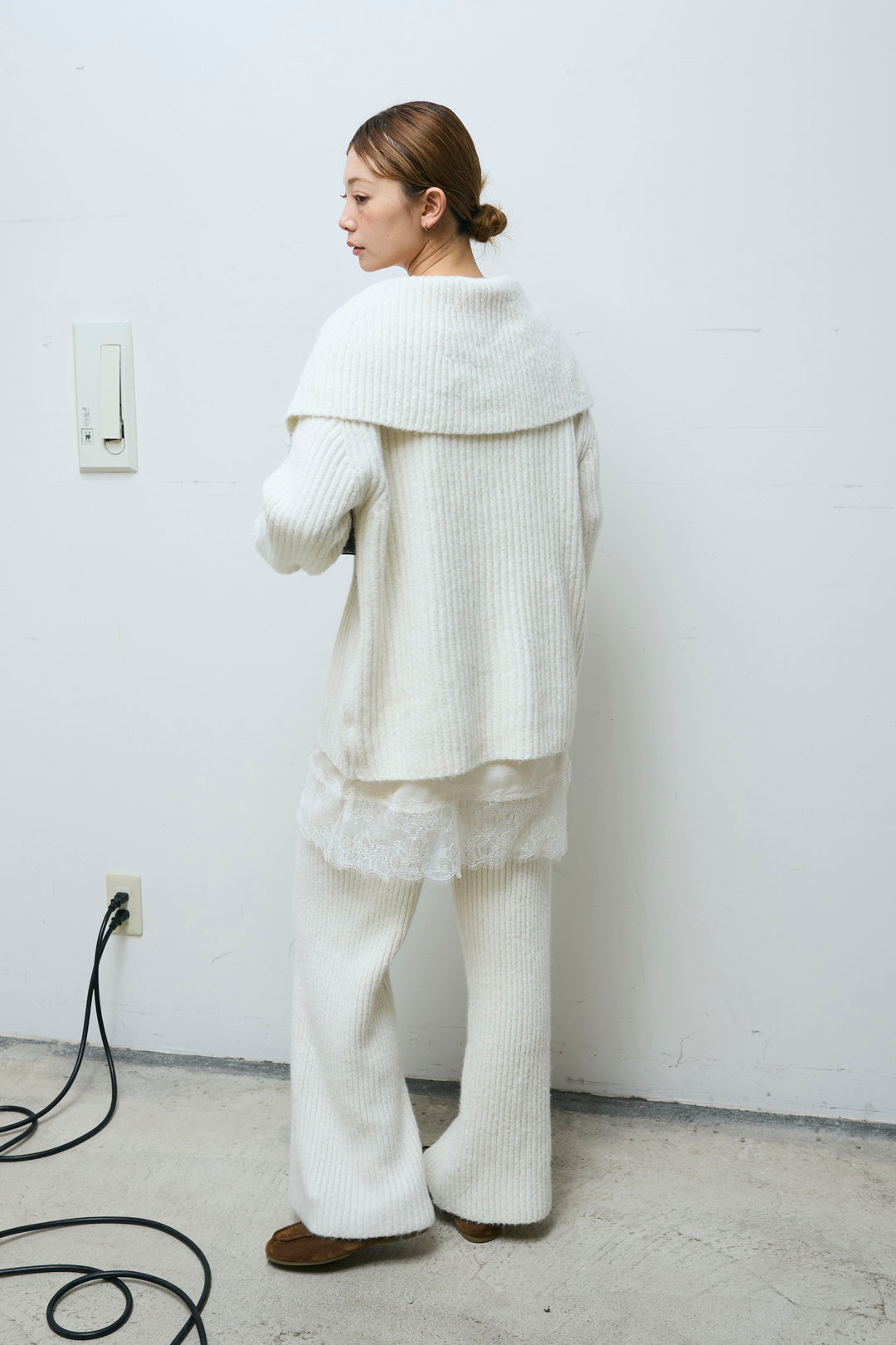 [予約/SET]ジップニットセットアップ+レースキャミ(2set)