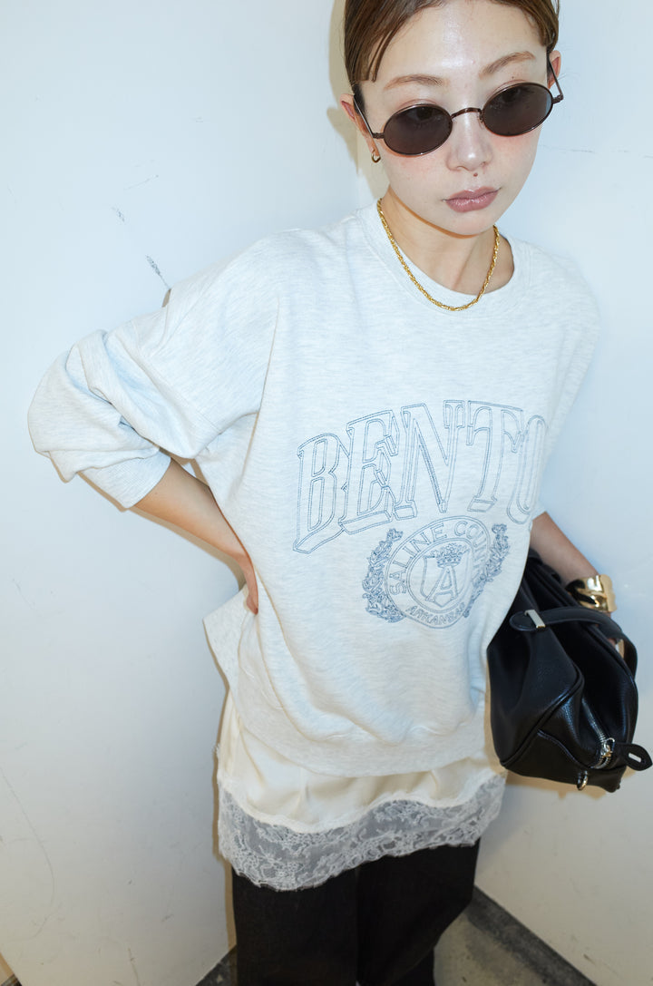 [予約]カレッジロゴ刺繍スウェット