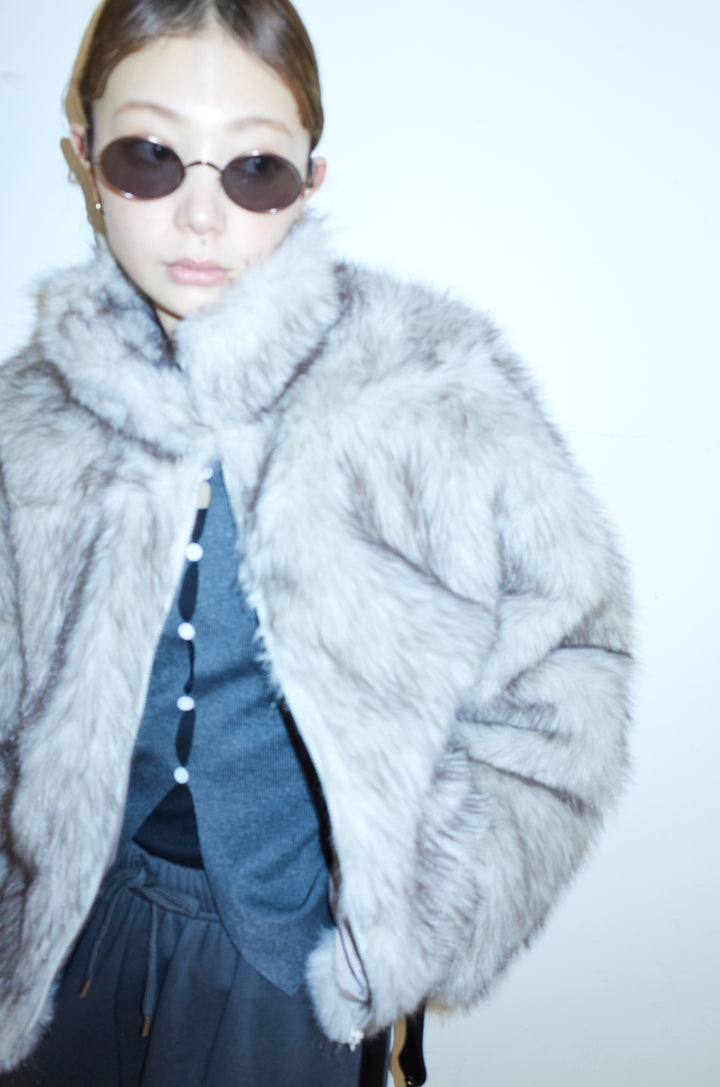 [予約/SET]ミックスファージップブルゾン+裏起毛スウェットワイドパンツ(2set)