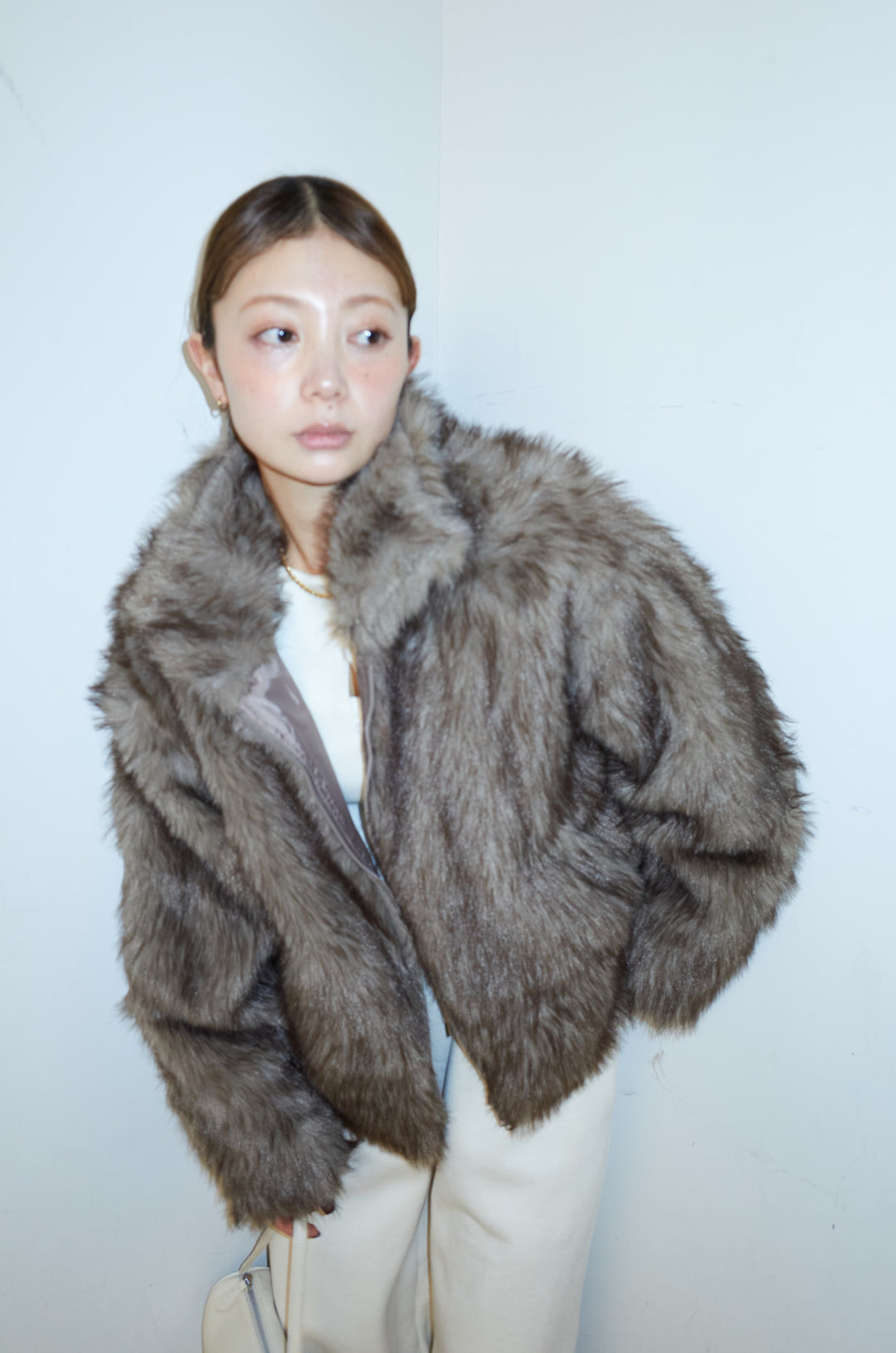 [予約/SET]ミックスファージップブルゾン+フロントホールニット(2set)