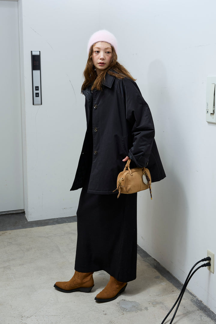 [予約/SET]キルトライニングAライントレンチ+ヘンリーリブワンピース(2set)