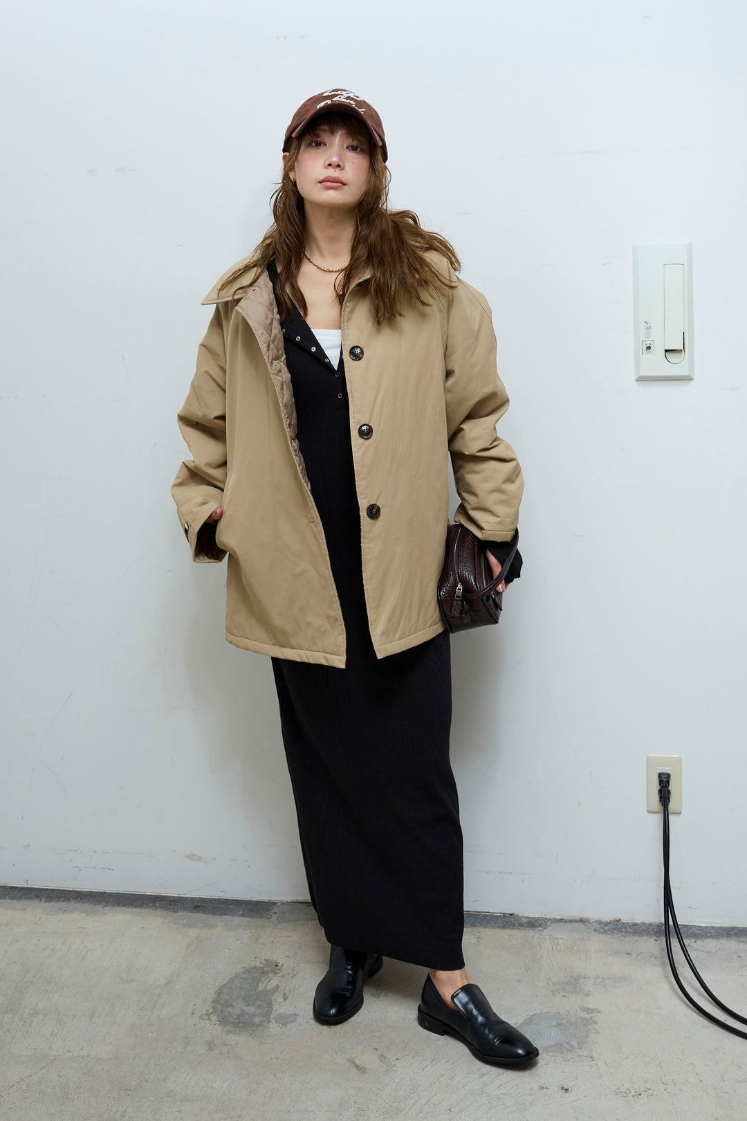 [予約/SET]キルトライニングAライントレンチ+ヘンリーリブワンピース(2set)