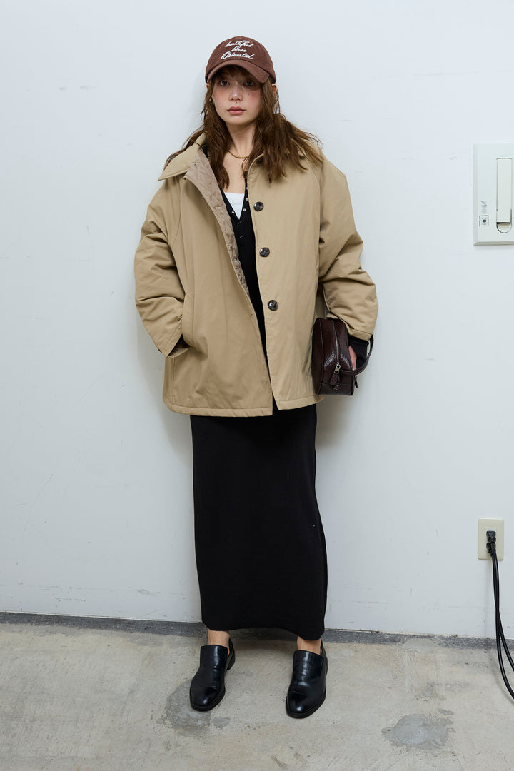 [予約/SET]キルトライニングAライントレンチ+ヘンリーリブワンピース(2set)