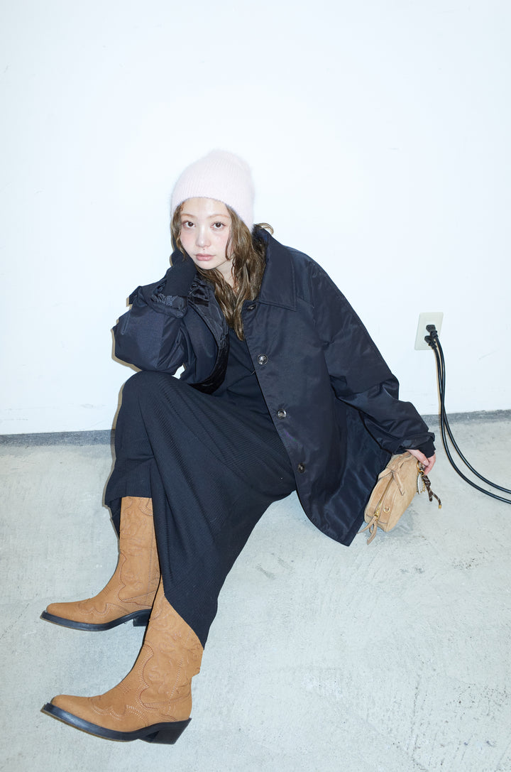 [予約/SET]キルトライニングAライントレンチ+ヘンリーリブワンピース(2set)