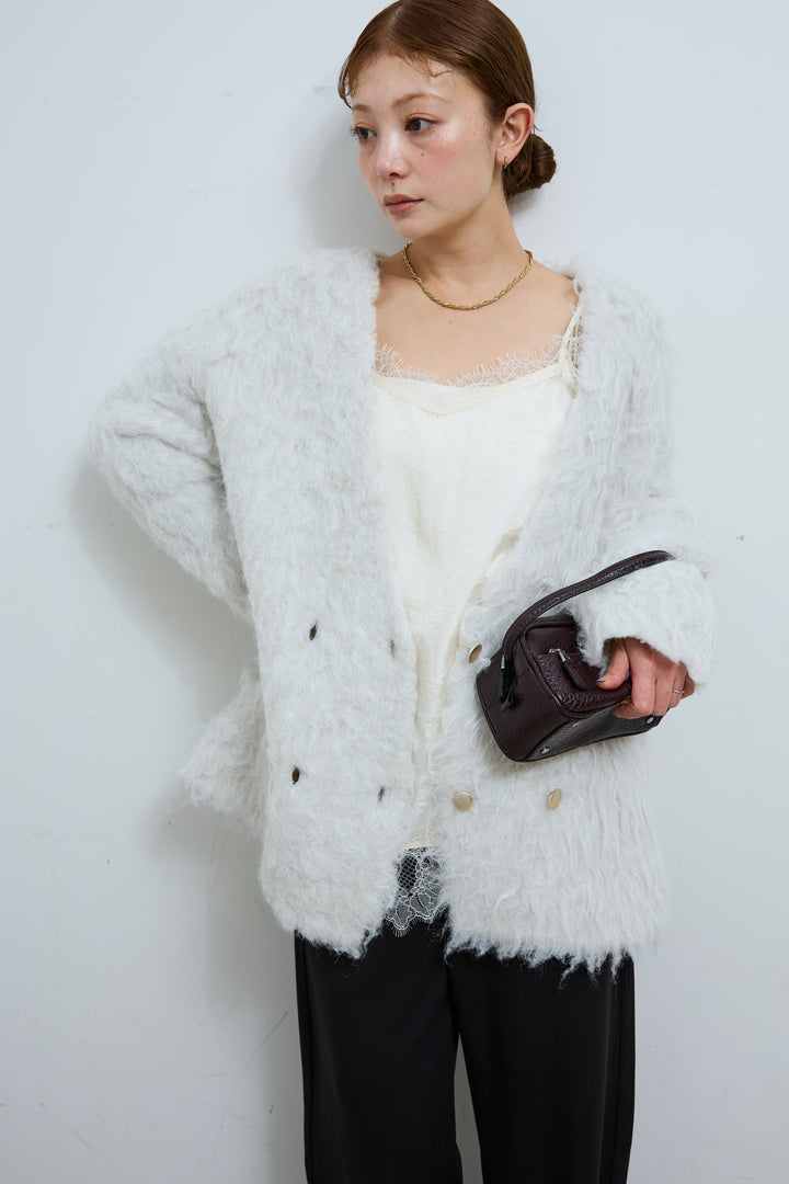 [予約]ウェーブシャギーニットジャケット