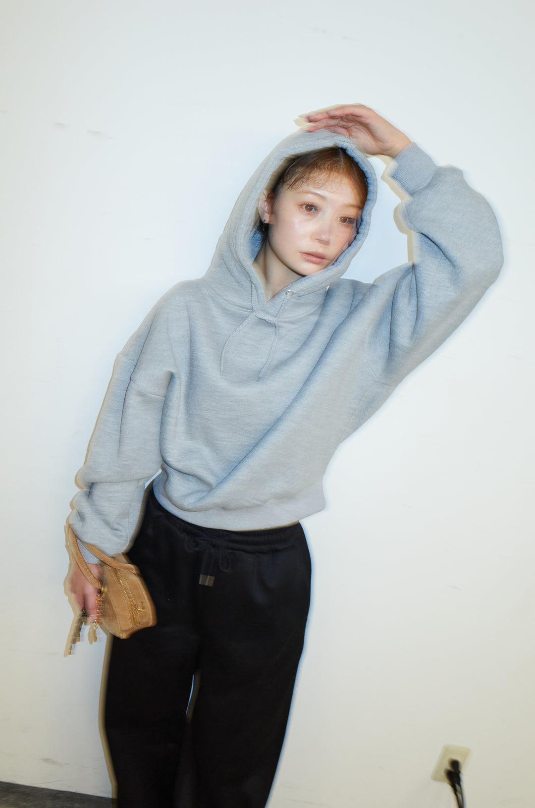 [予約/SET]バックラベルコンパクトフーディ+裏起毛立体カーブパンツ(2set)