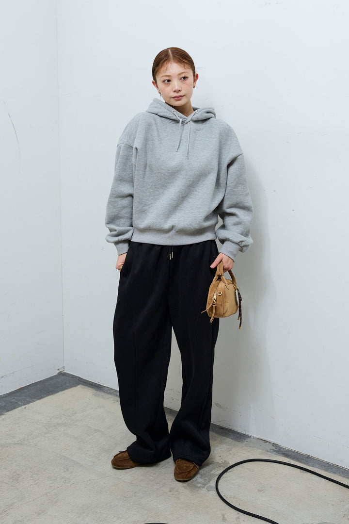 [予約/SET]バックラベルコンパクトフーディ+裏起毛立体カーブパンツ(2set)