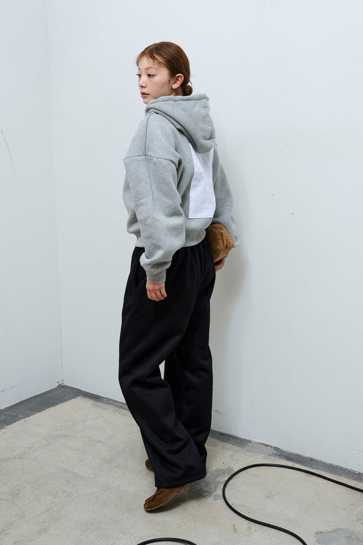 [予約/SET]バックラベルコンパクトフーディ+裏起毛立体カーブパンツ(2set)