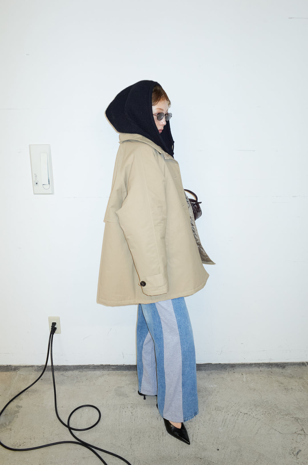 [予約/SET]キルトライニングAライントレンチ+アルパカタッチフライトニットキャップ(2set)