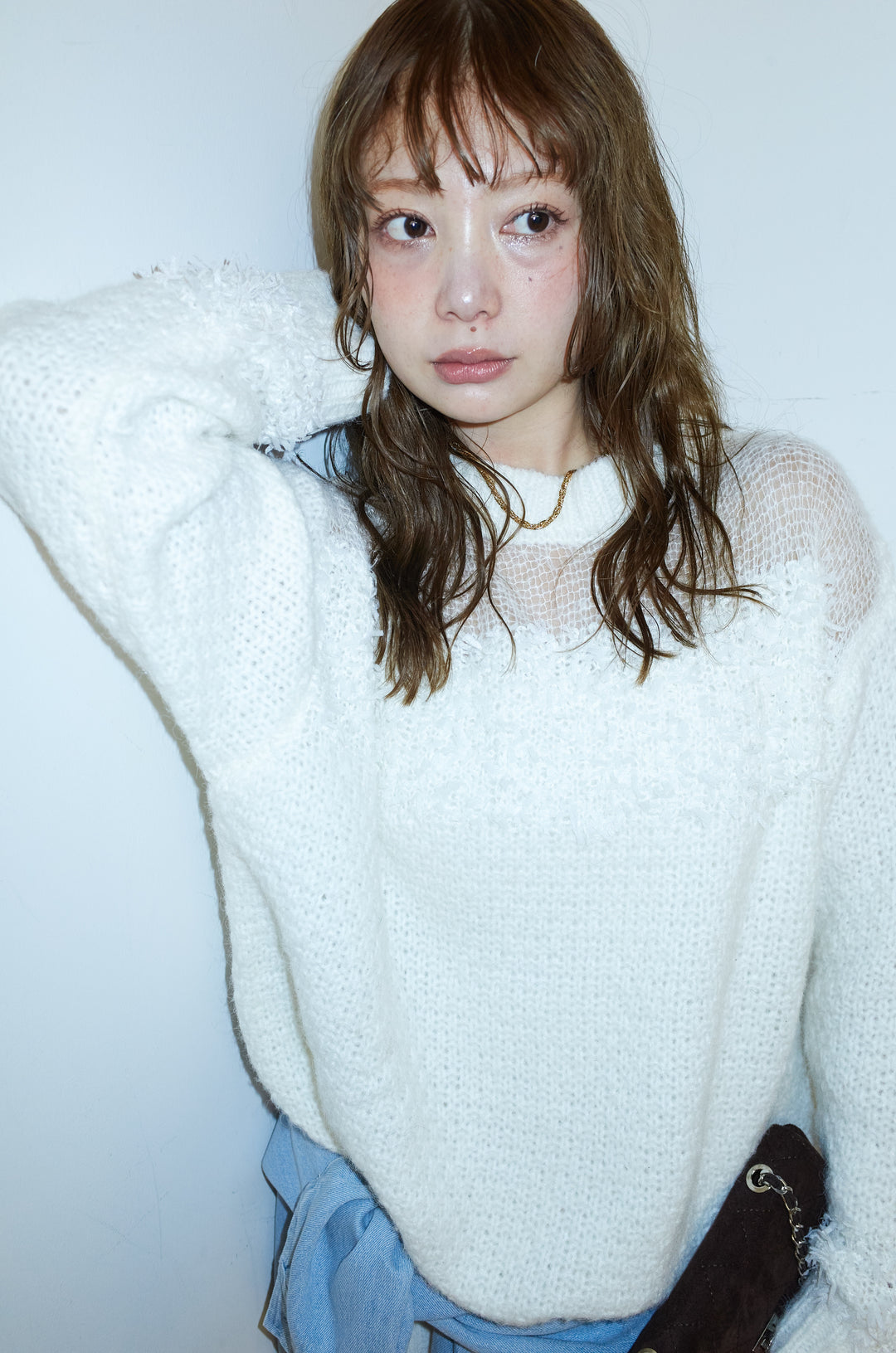 [予約/SET]切り替えパターンミニフリンジニット+サイドフリンジニットパンツ(2set)