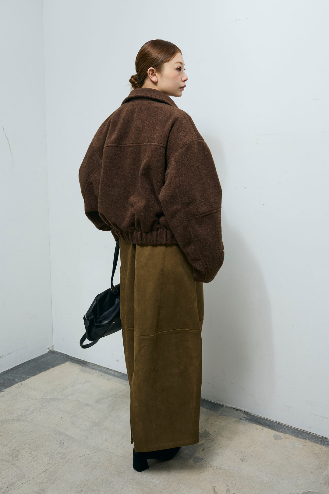 [予約/SET]ソフトシャギー ブルゾン+チュールベロアサイドギャザーPO+スウェードタッチコクーンスカート(3set)