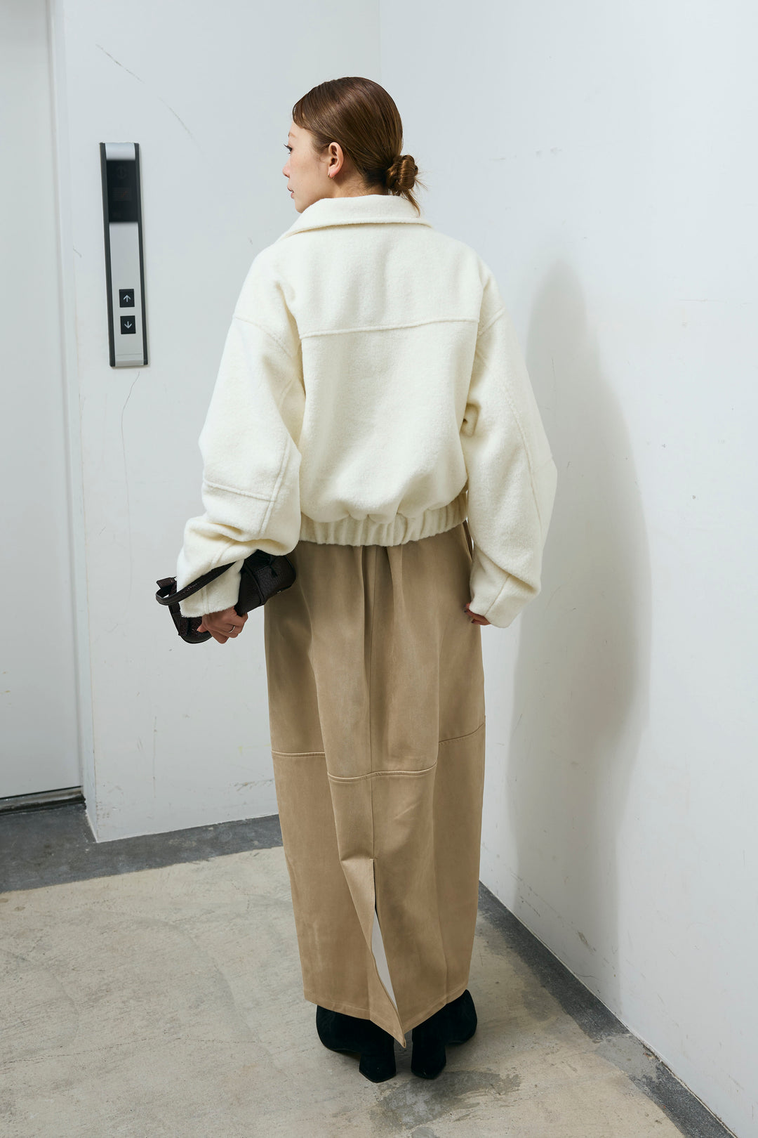 [予約/SET]ソフトシャギー ブルゾン+チュールベロアサイドギャザーPO+スウェードタッチコクーンスカート(3set)