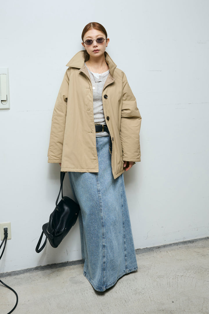 [予約/SET]キルトライニングAライントレンチ+オーセンティックデニムSK(2set)