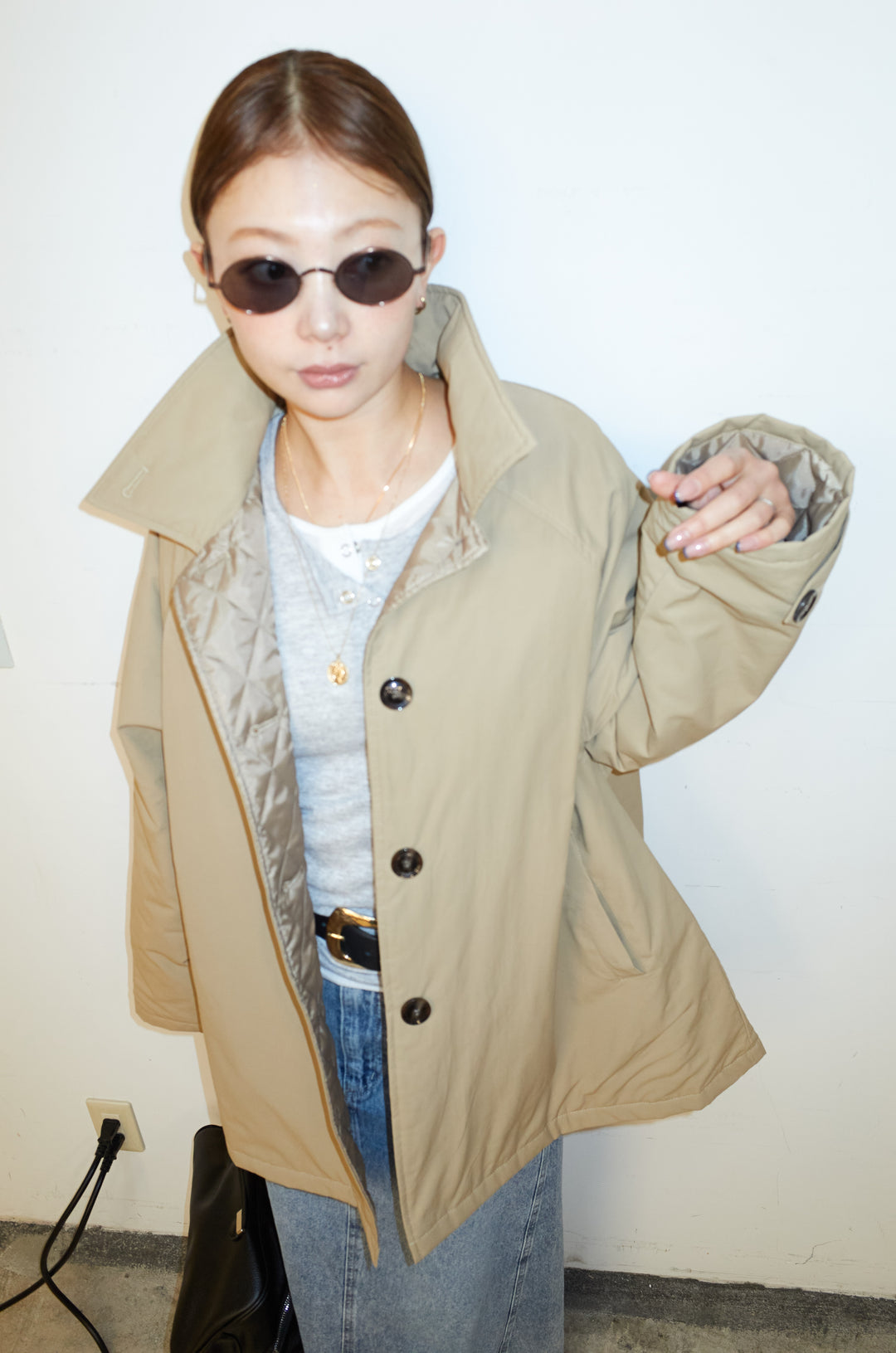 [予約/SET]キルトライニングAライントレンチ+オーセンティックデニムSK(2set)