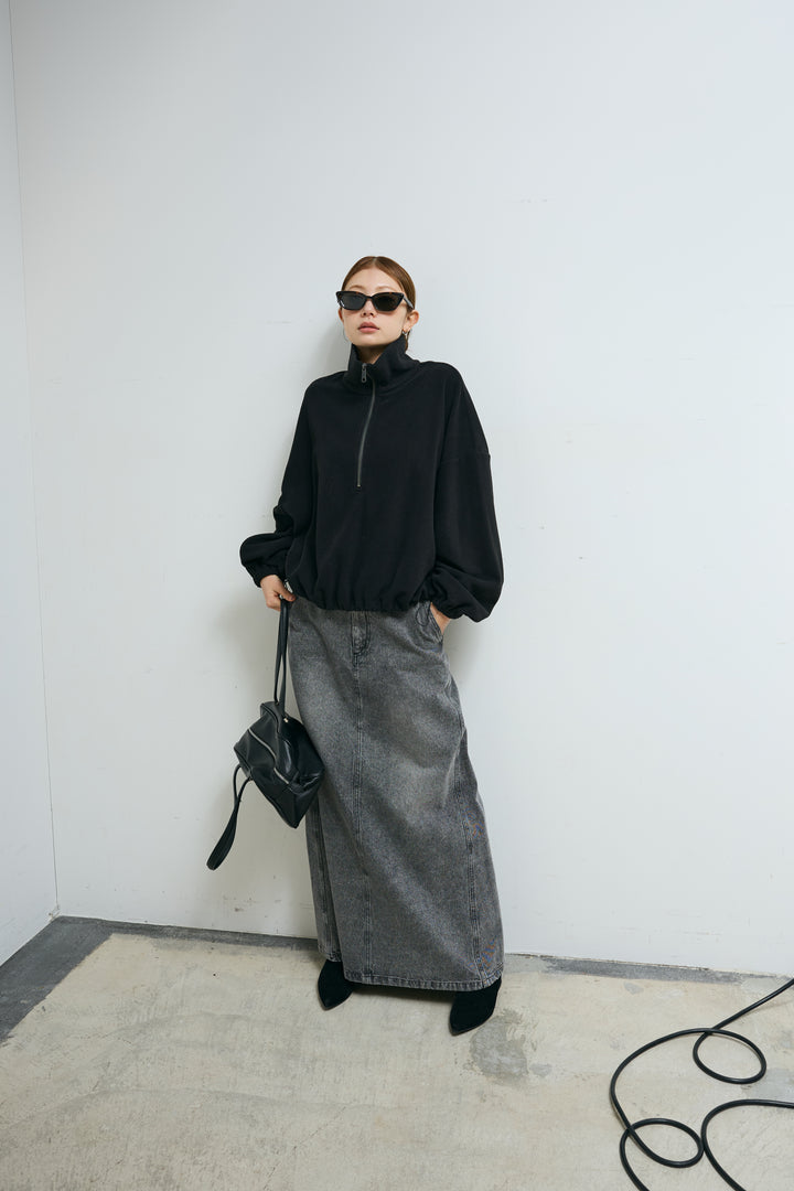 [予約/SET]ハーフジップフリースブルゾン+オーセンティックデニムSK(2set)