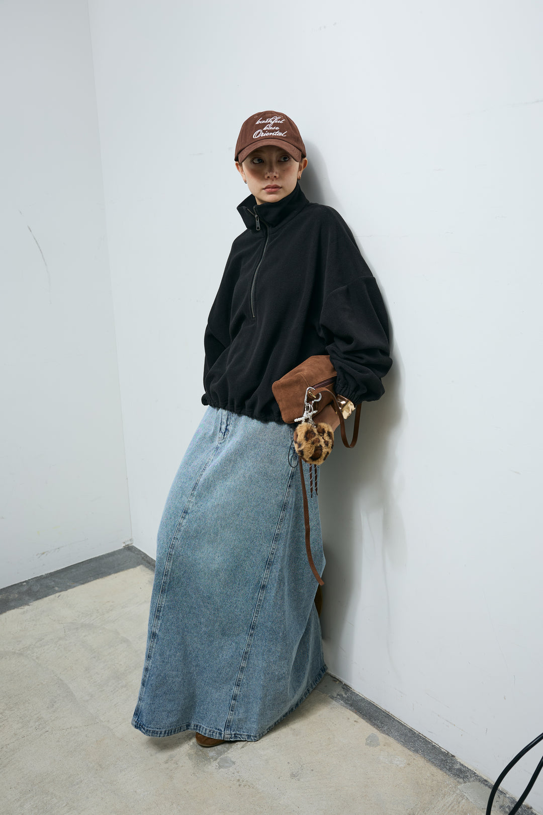 [予約/SET]ハーフジップフリースブルゾン+オーセンティックデニムSK(2set)