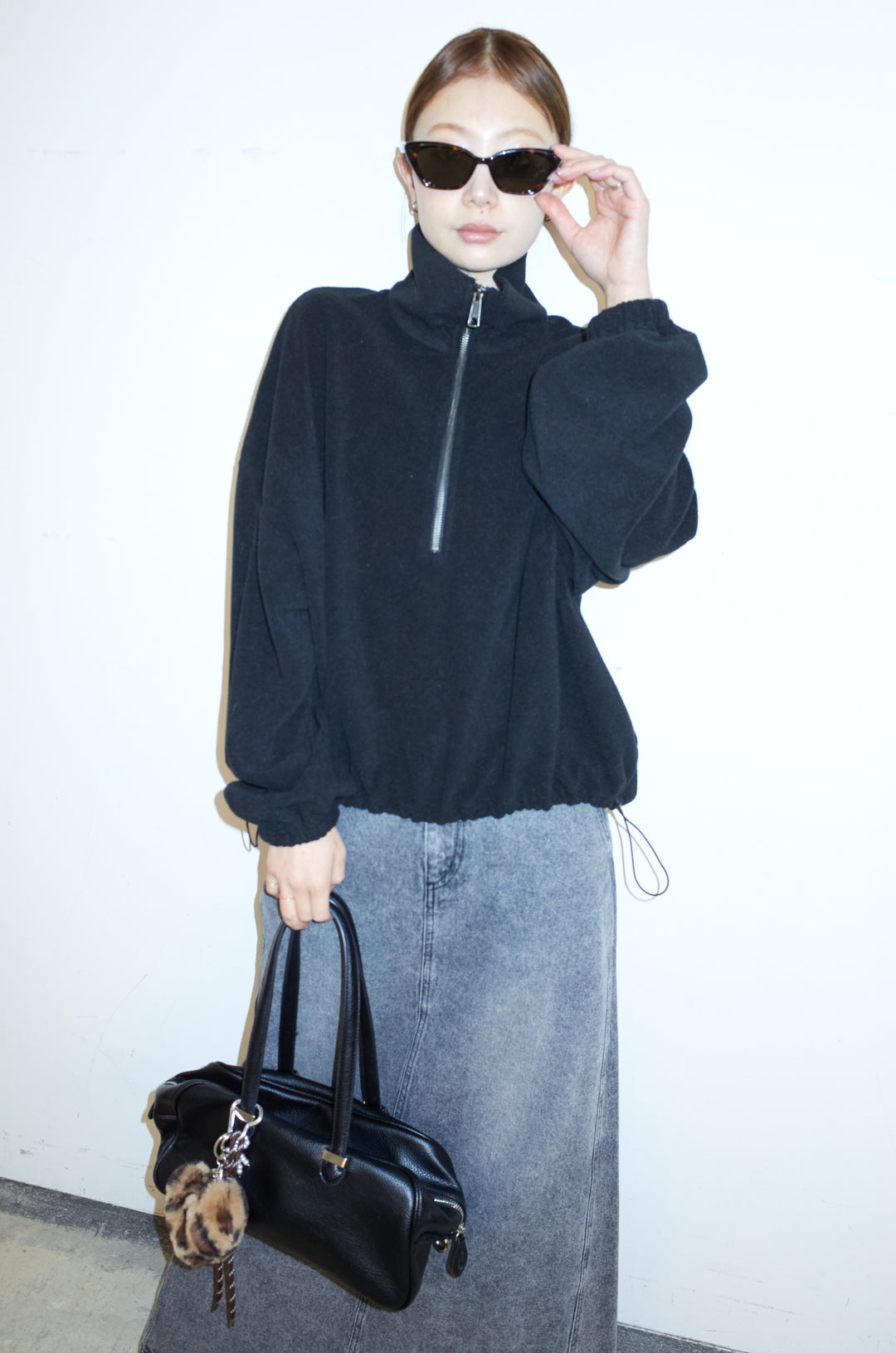 [予約/SET]ハーフジップフリースブルゾン+オーセンティックデニムSK(2set)