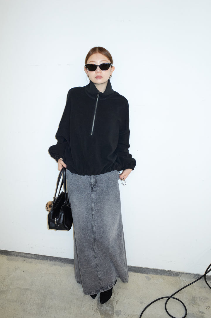 [予約/SET]ハーフジップフリースブルゾン+オーセンティックデニムSK(2set)