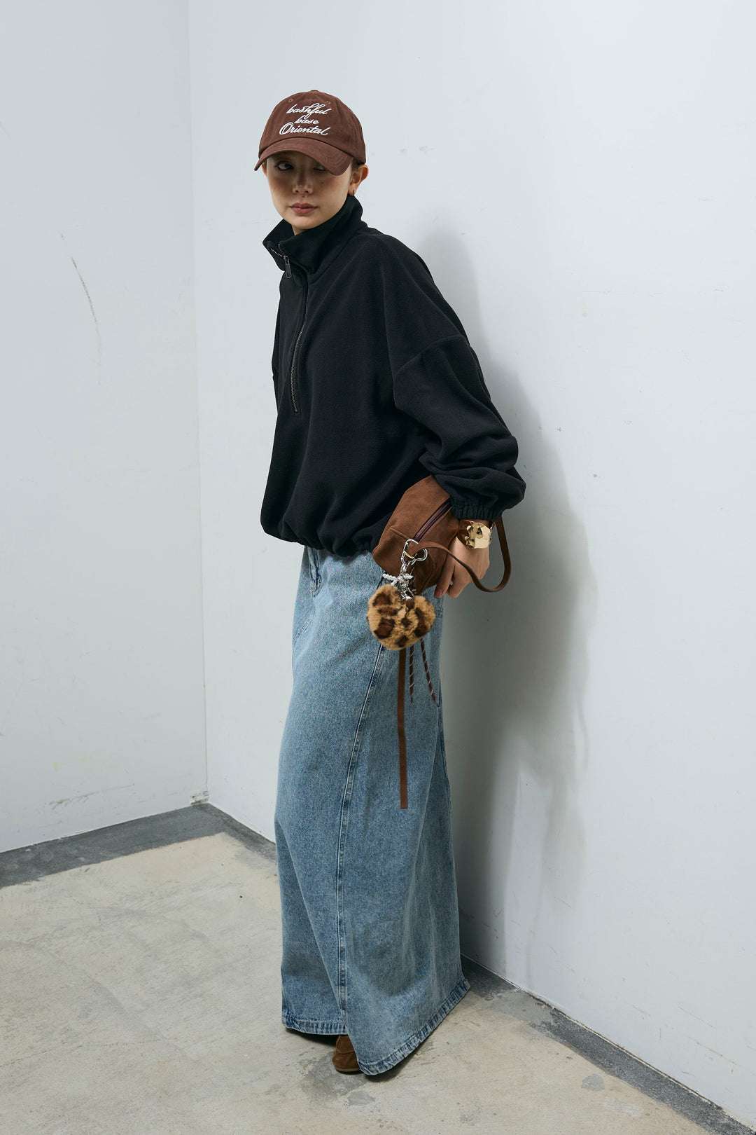 [予約/SET]ハーフジップフリースブルゾン+オーセンティックデニムSK(2set)