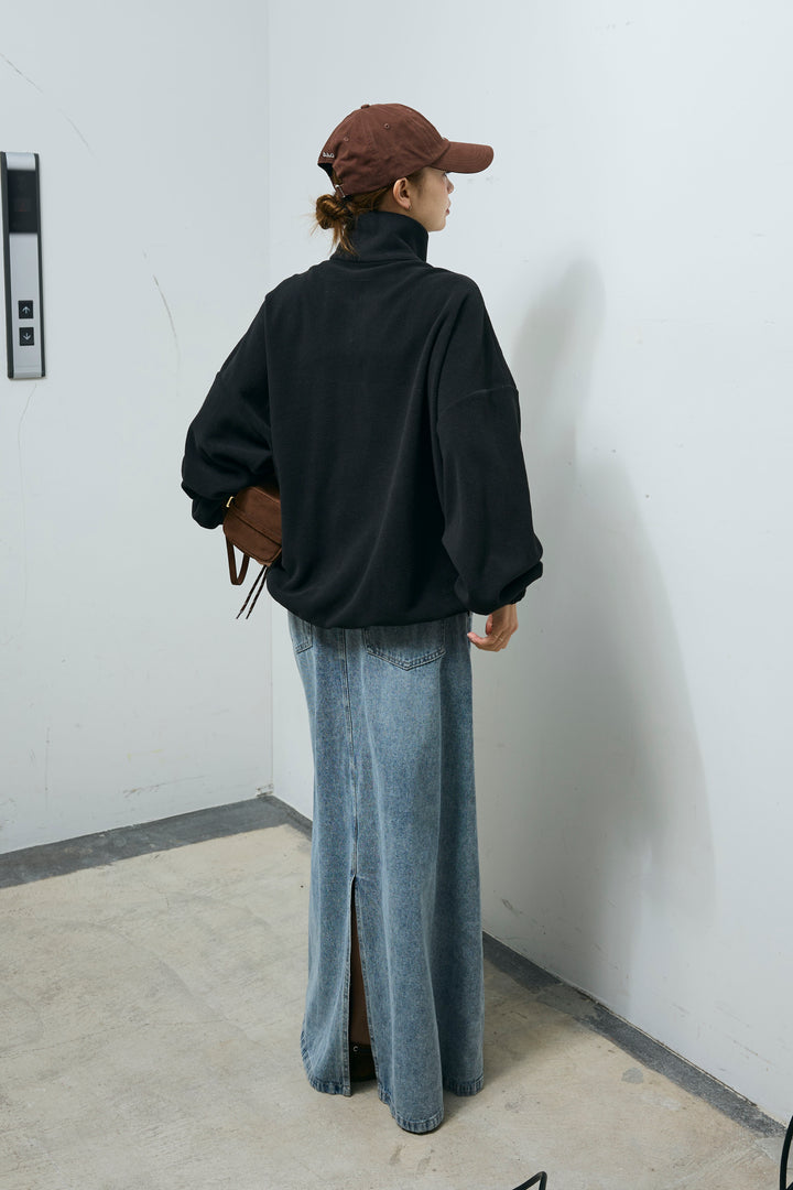 [予約/SET]ハーフジップフリースブルゾン+オーセンティックデニムSK(2set)