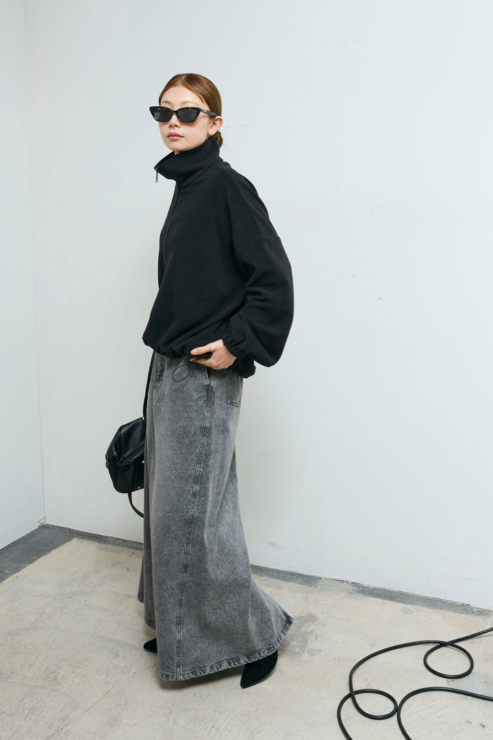 [予約/SET]ハーフジップフリースブルゾン+オーセンティックデニムSK(2set)