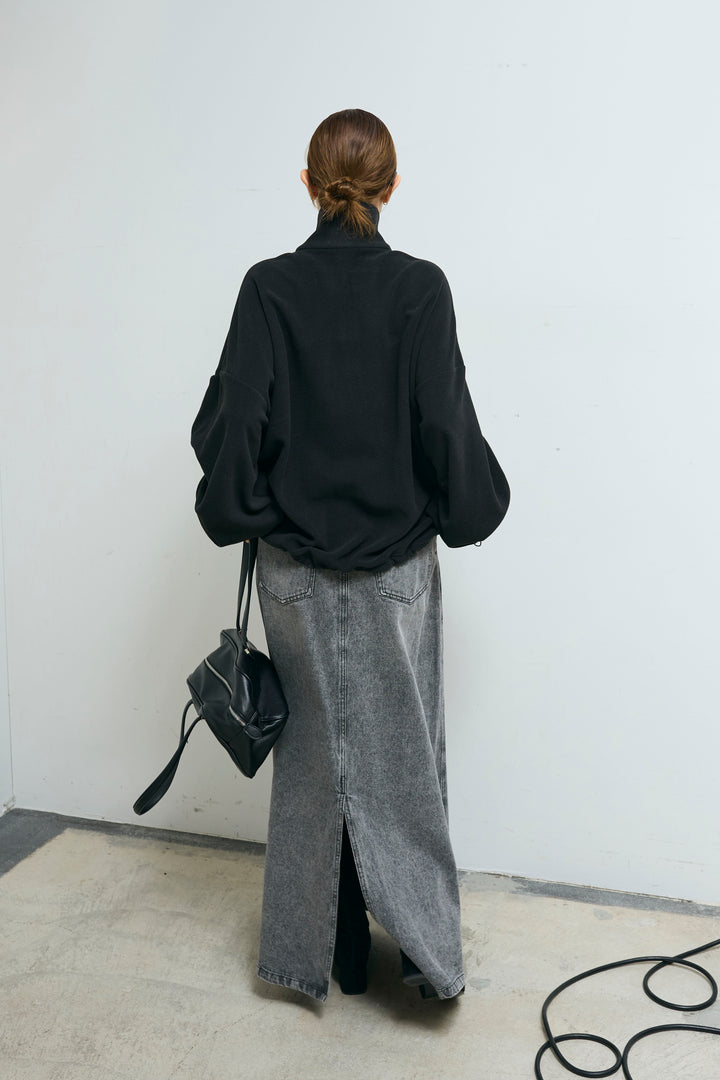 [予約/SET]ハーフジップフリースブルゾン+オーセンティックデニムSK(2set)