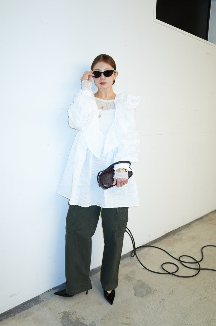 [予約/SET]ビッグフリル2wayフレアPO+シアーレーストップス+ピグメントツイルカーゴパンツ(3set)