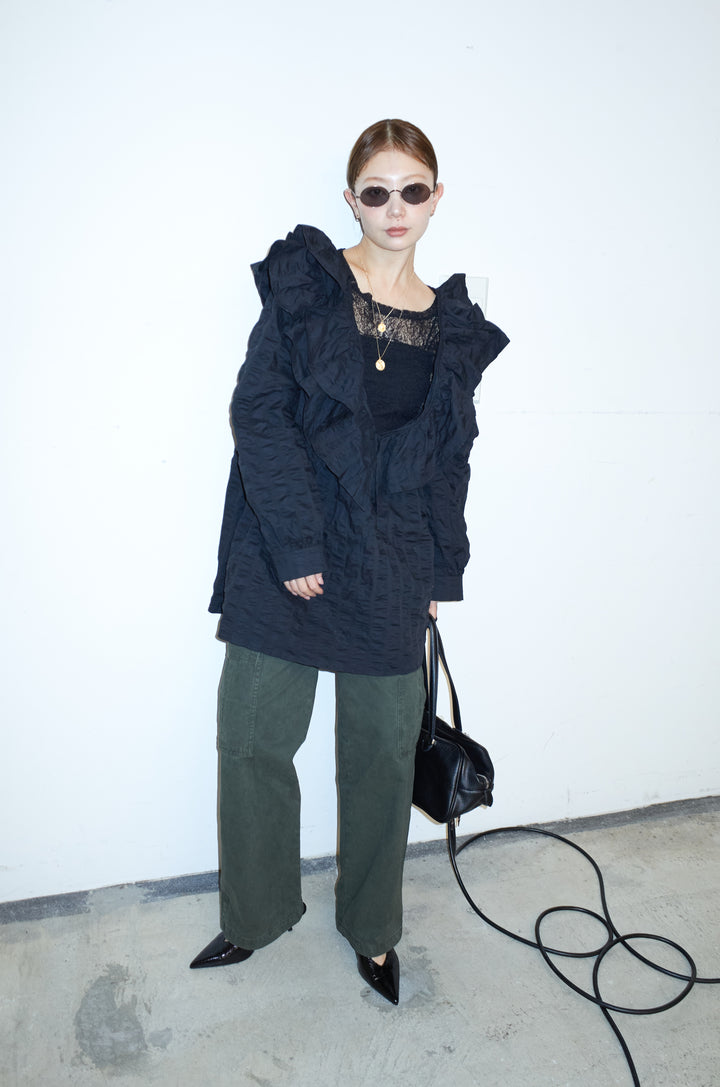 [予約/SET]ビッグフリル2wayフレアPO+ピグメントツイルカーゴパンツ(2set)