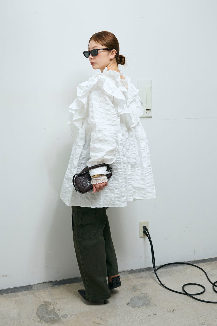 [予約/SET]ビッグフリル2wayフレアPO+ピグメントツイルカーゴパンツ(2set)