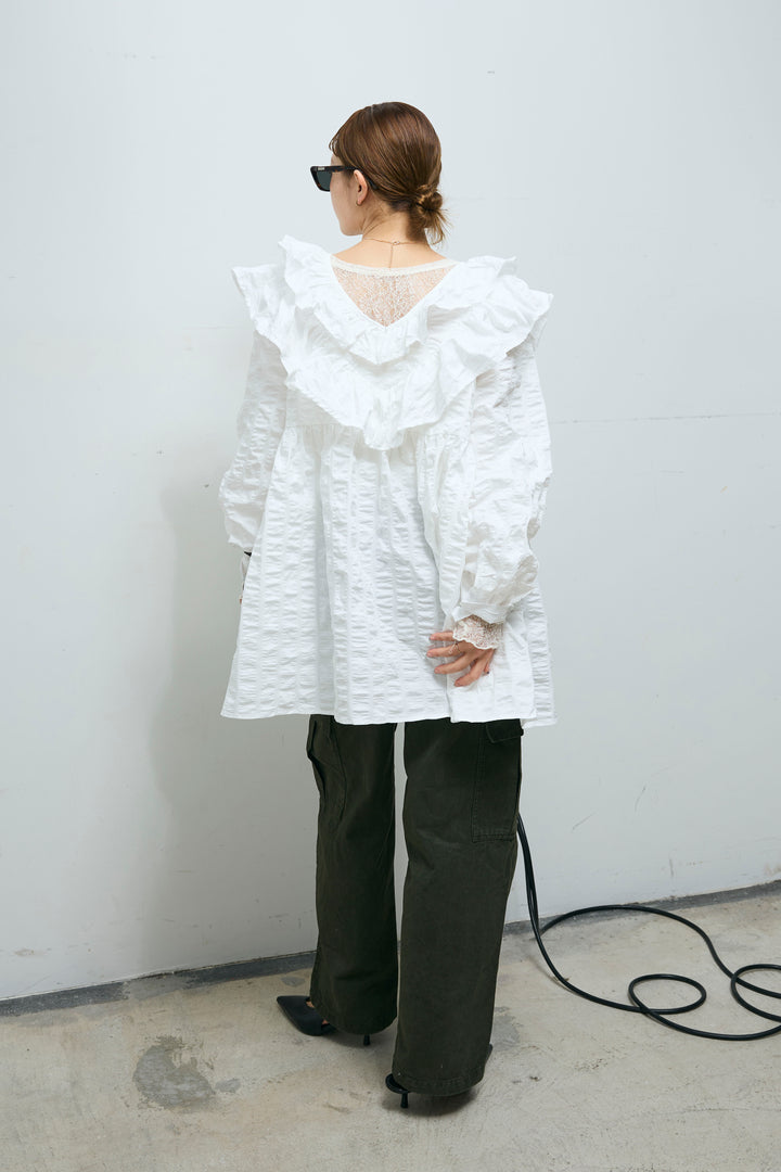 [予約/SET]ビッグフリル2wayフレアPO+シアーレーストップス+ピグメントツイルカーゴパンツ(3set)