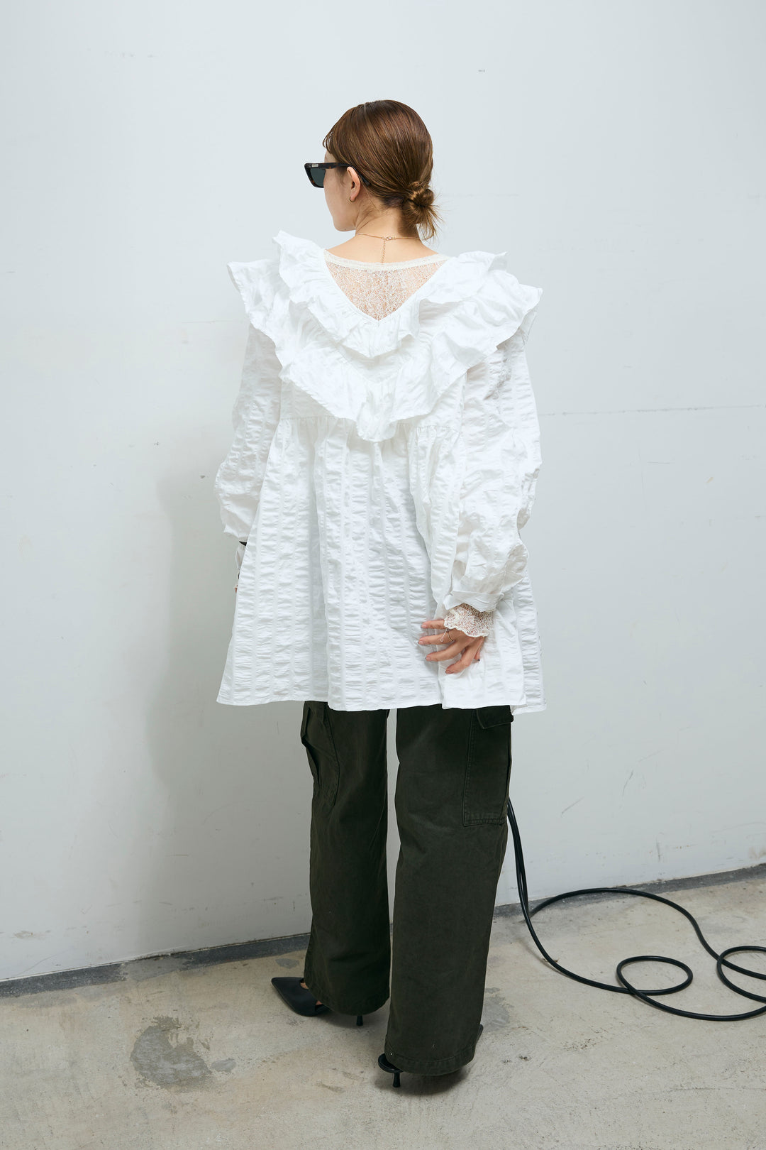 [予約/SET]ビッグフリル2wayフレアPO+ピグメントツイルカーゴパンツ(2set)