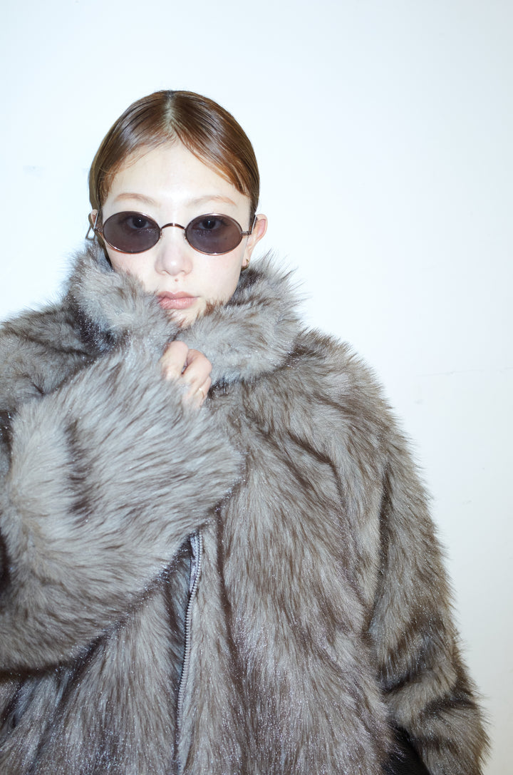 [予約/SET]ミックスファージップブルゾン+スウェット切り替えデニムパンツ(2set)