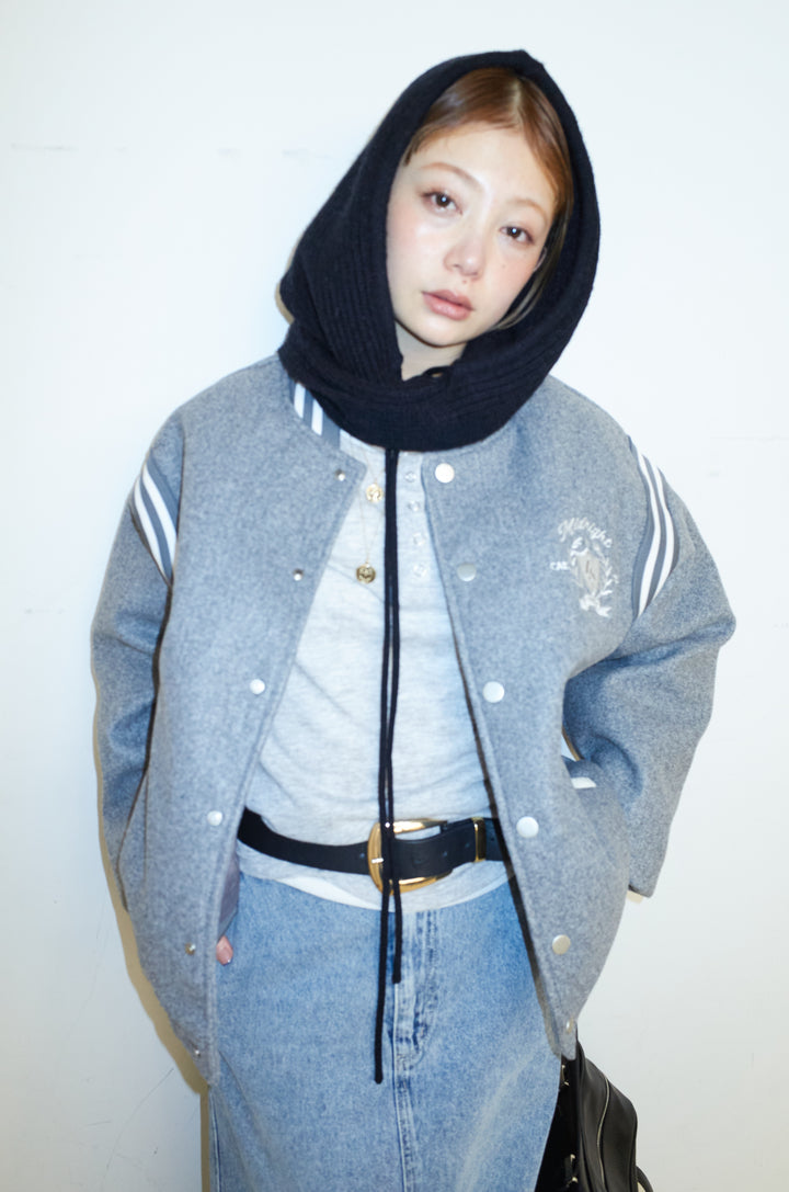 [予約/SET]ヴァーシティブルゾン+アルパカタッチフライトニットキャップ+オーセンティックデニムSK(3set)