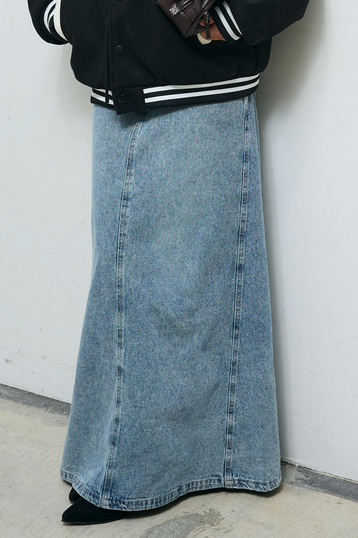 [予約/SET]ショート丈ワッフルT+オーセンティックデニムSK(2set)