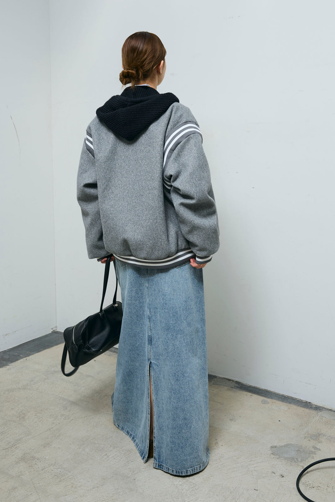 [予約/SET]ヴァーシティブルゾン+アルパカタッチフライトニットキャップ+オーセンティックデニムSK(3set)