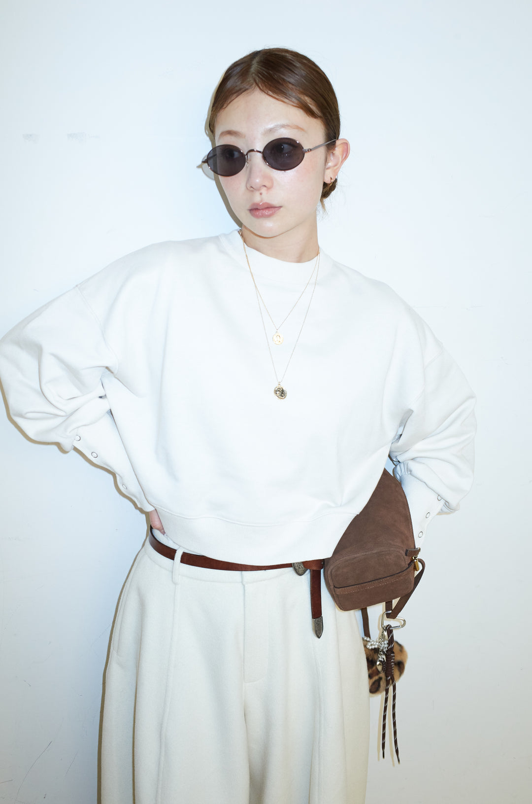 [予約/SET]バックオープン裏毛PO+シアーレーストップス+ウールタッチカーブワイドパンツ(3set)