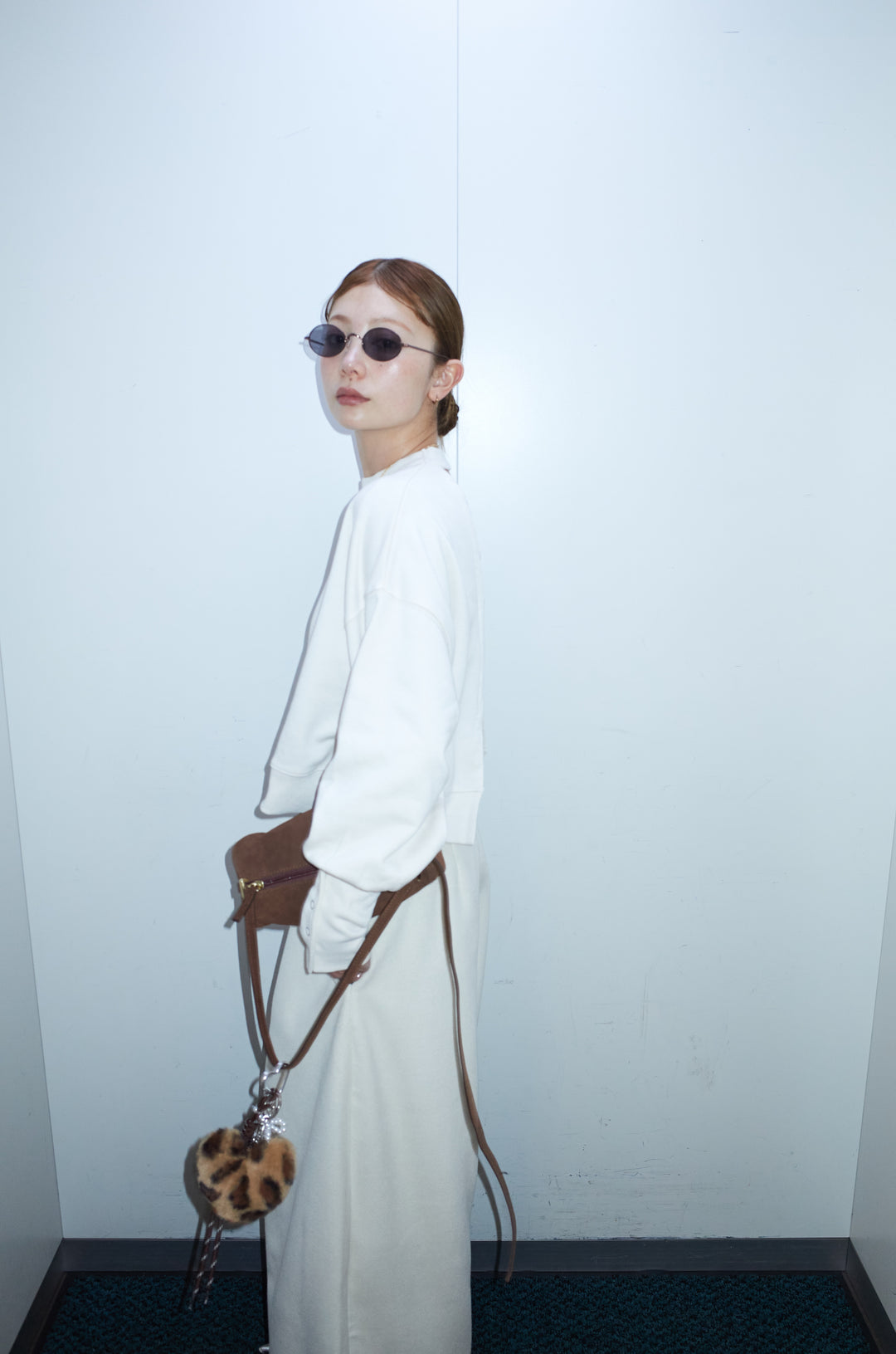 [予約/SET]バックオープン裏毛PO+ウールタッチカーブワイドパンツ(2set)