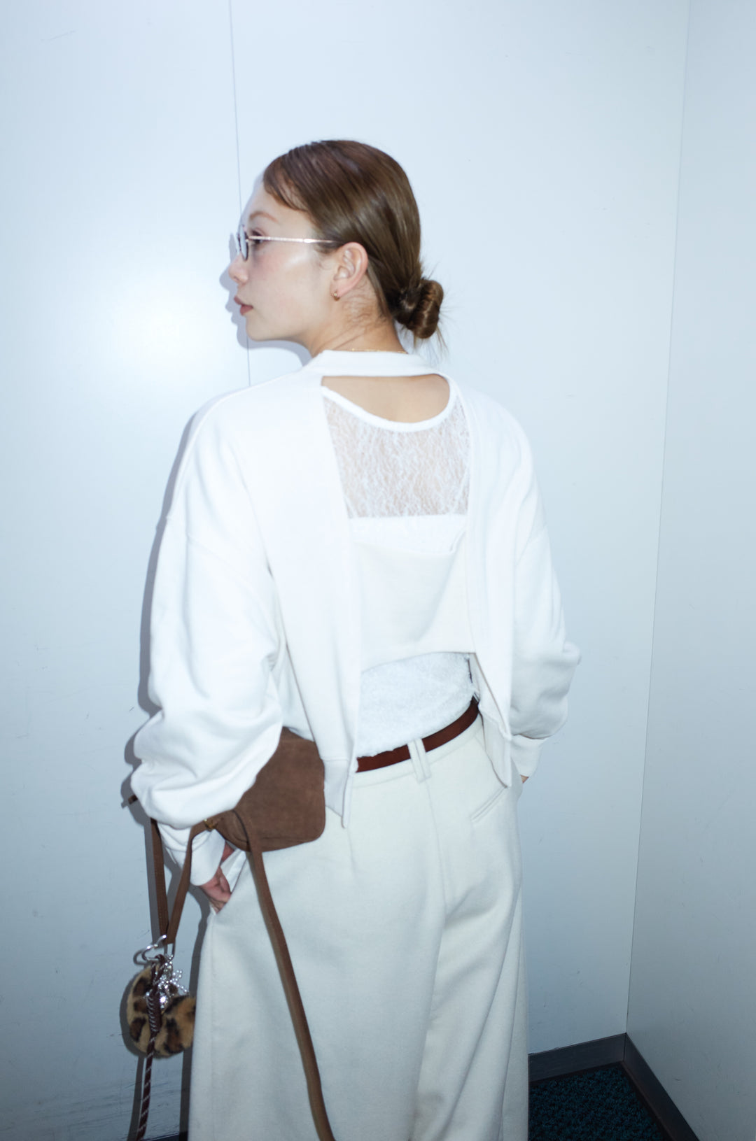 [予約/SET]バックオープン裏毛PO+シアーレーストップス+ウールタッチカーブワイドパンツ(3set)